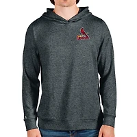 Men's Antigua Heathered Charcoal St. Louis Cardinals Absolute Pullover Hoodie