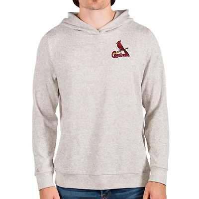 Men's Antigua Oatmeal St. Louis Cardinals Absolute Pullover Hoodie