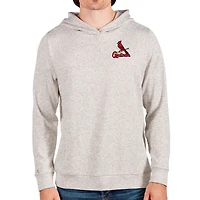 Men's Antigua Oatmeal St. Louis Cardinals Absolute Pullover Hoodie