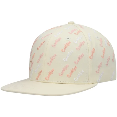 Men's Cookies Cream Triple Beam Allover Print Snapback Hat