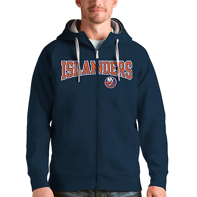 Men's Antigua Navy New York Islanders Wordmark Victory Full-Zip Hoodie