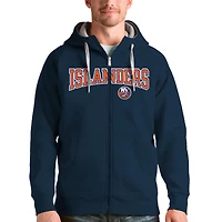 Men's Antigua Navy New York Islanders Wordmark Victory Full-Zip Hoodie