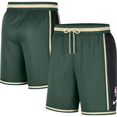 Men's Nike Hunter Green Milwaukee Bucks Pre-Game Performance Shorts