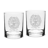 Georgetown Hoyas 14oz. 2-Piece Classic Double Old-Fashioned Glass Set