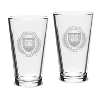 Yale Bulldogs 16oz. 2-Piece Classic Pub Glass Set