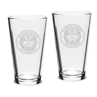 Northeastern Huskies 16oz. 2-Piece Classic Pub Glass Set