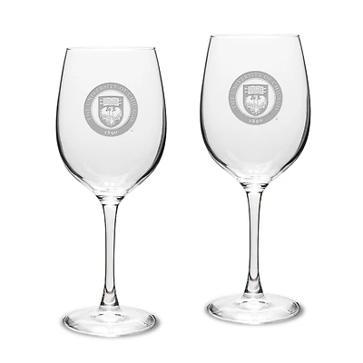 Chicago Maroons 2-Piece 16oz. Traditional White Wine Glass Set