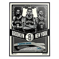 Phenom Gallery Brooklyn Nets 18'' x 24'' Deluxe Framed Serigraph Print
