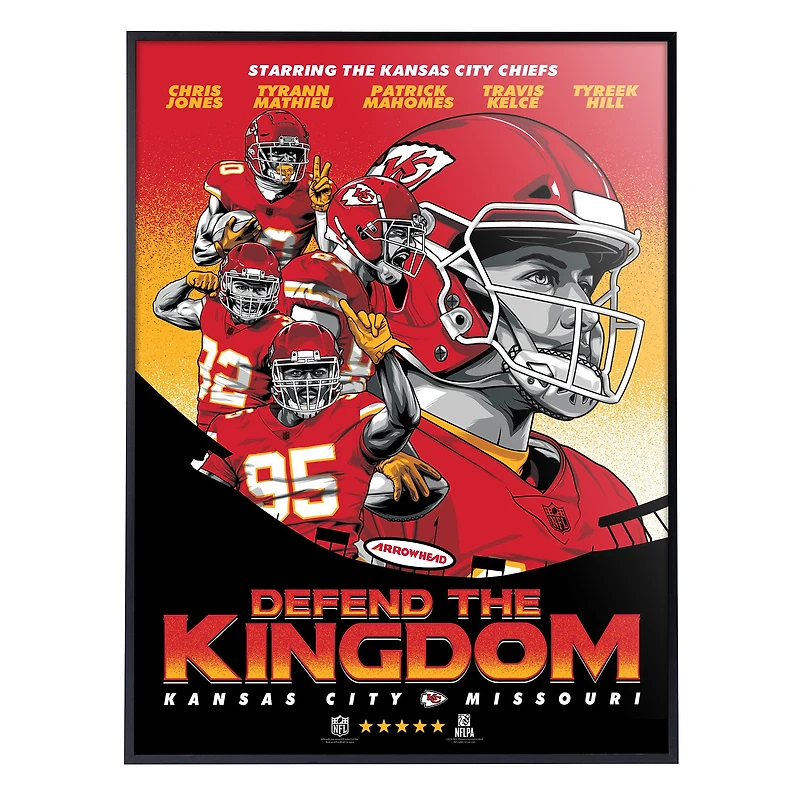 Phenom Gallery Kansas City Chiefs 18'' x 24'' Deluxe Framed Serigraph Print