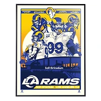 Phenom Gallery Los Angeles Rams 18'' x 24'' Deluxe Framed Serigraph Print