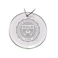 Pennsylvania Quakers 3'' Glass Round Ornament