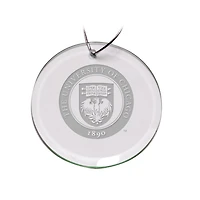 Chicago Maroons 3'' Glass Round Ornament