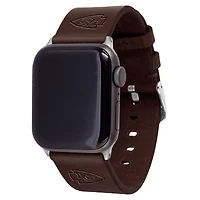 Brown Kansas City Chiefs Leather Apple Watch Band