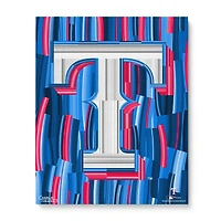 Texas Rangers Stretched 16" x 20" Embellished Canvas Giclee Print - Art by Charlie Turano III