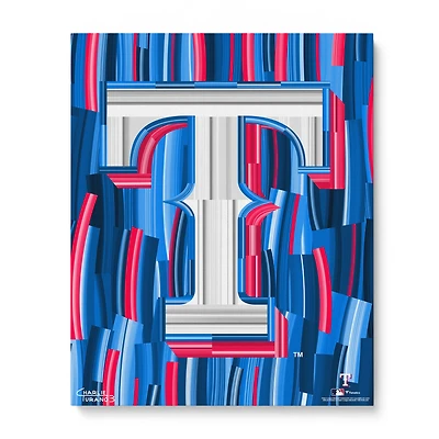 Texas Rangers Stretched 16" x 20" Embellished Canvas Giclee Print - Art by Charlie Turano III