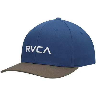 Men's RVCA Blue/Gray Solid Flex Hat