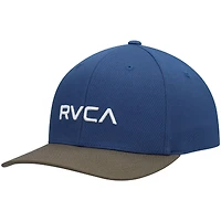Men's RVCA Blue/Gray Solid Flex Hat