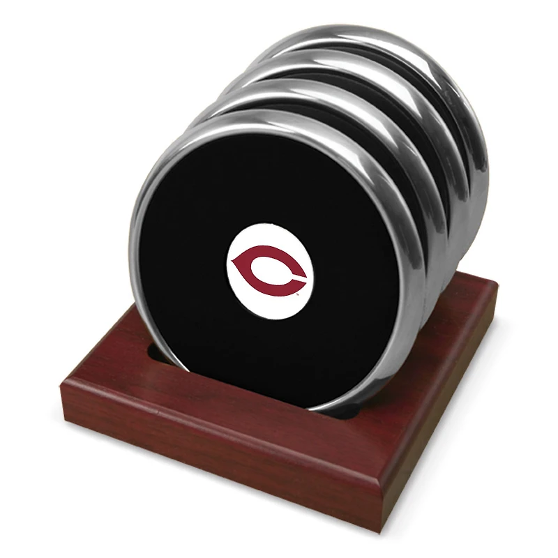 Silver UChicago Maroons 4-Pack Coaster Set