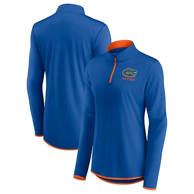 Women's Fanatics Royal Florida Gators Worth the Drive Quarter-Zip Top
