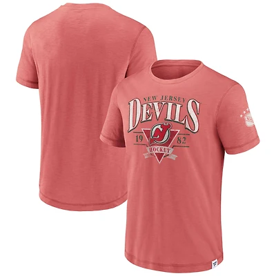 Men's Fanatics Red New Jersey Devils Elusive Slub T-Shirt