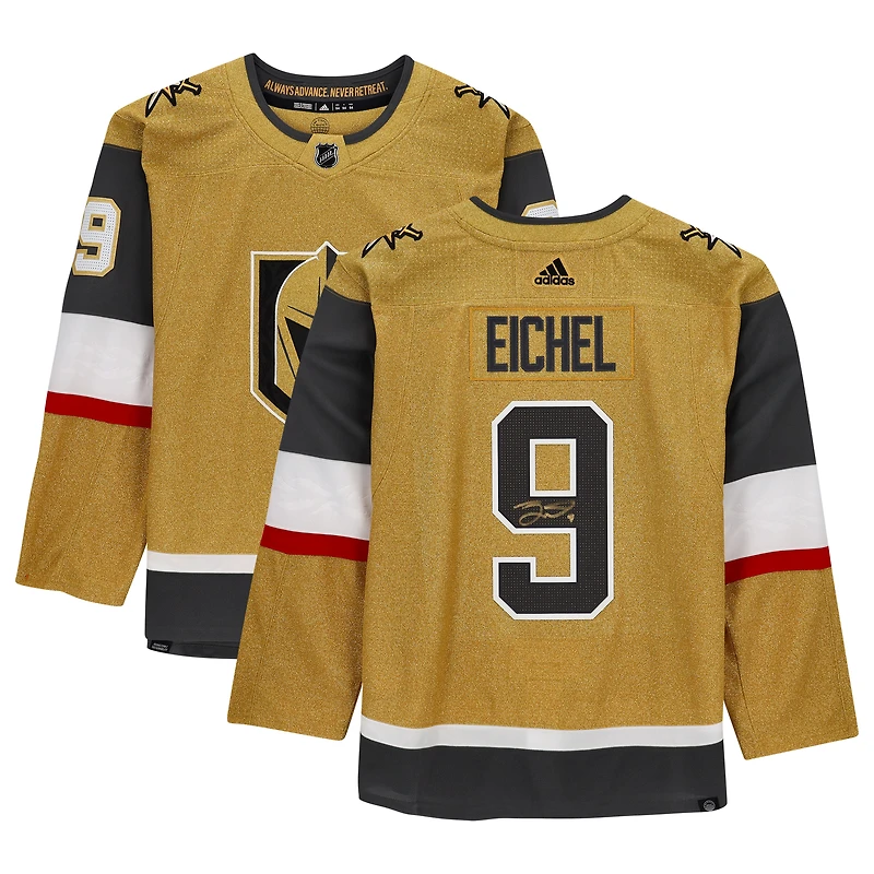 Jack Eichel Gold Vegas Golden Knights Autographed adidas Alternate Authentic Jersey