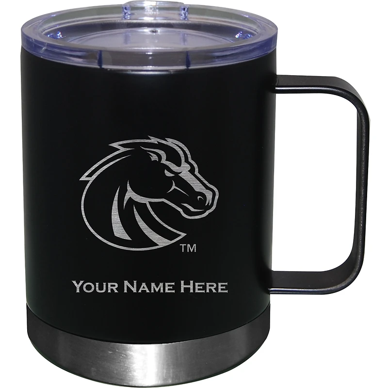 Black Boise State Broncos 12oz. Personalized Stainless Steel Lowball with Handle