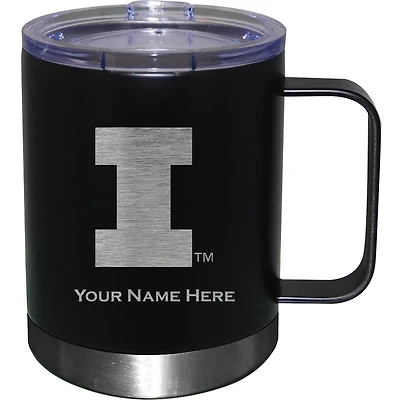 Illinois Fighting Illini 12oz. Personalized Stainless Steel Lowball with Handle