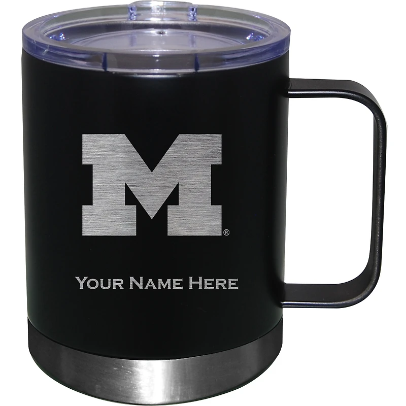 Michigan Wolverines 12oz. Personalized Stainless Steel Lowball with Handle