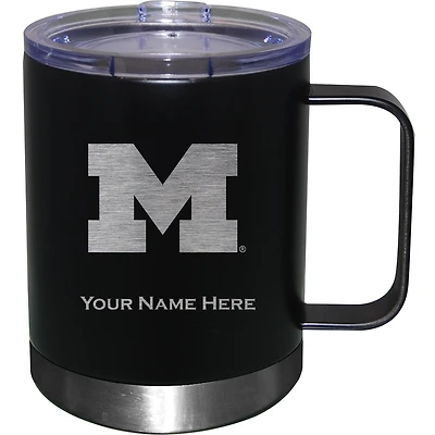 Michigan Wolverines 12oz. Personalized Stainless Steel Lowball with Handle