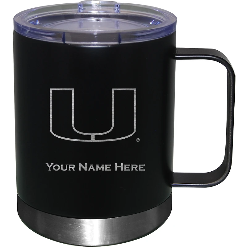 Miami Hurricanes 12oz. Personalized Stainless Steel Lowball with Handle