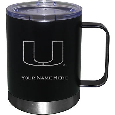 Miami Hurricanes 12oz. Personalized Stainless Steel Lowball with Handle
