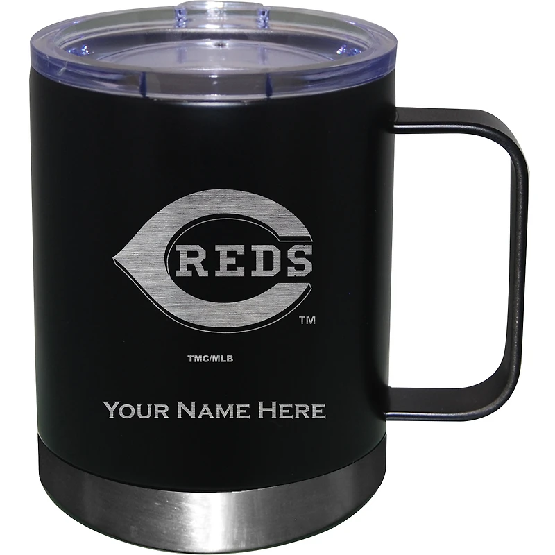 Cincinnati Reds 12oz. Personalized Stainless Steel Lowball with Handle