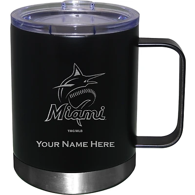 Miami Marlins 12oz. Personalized Stainless Steel Lowball with Handle