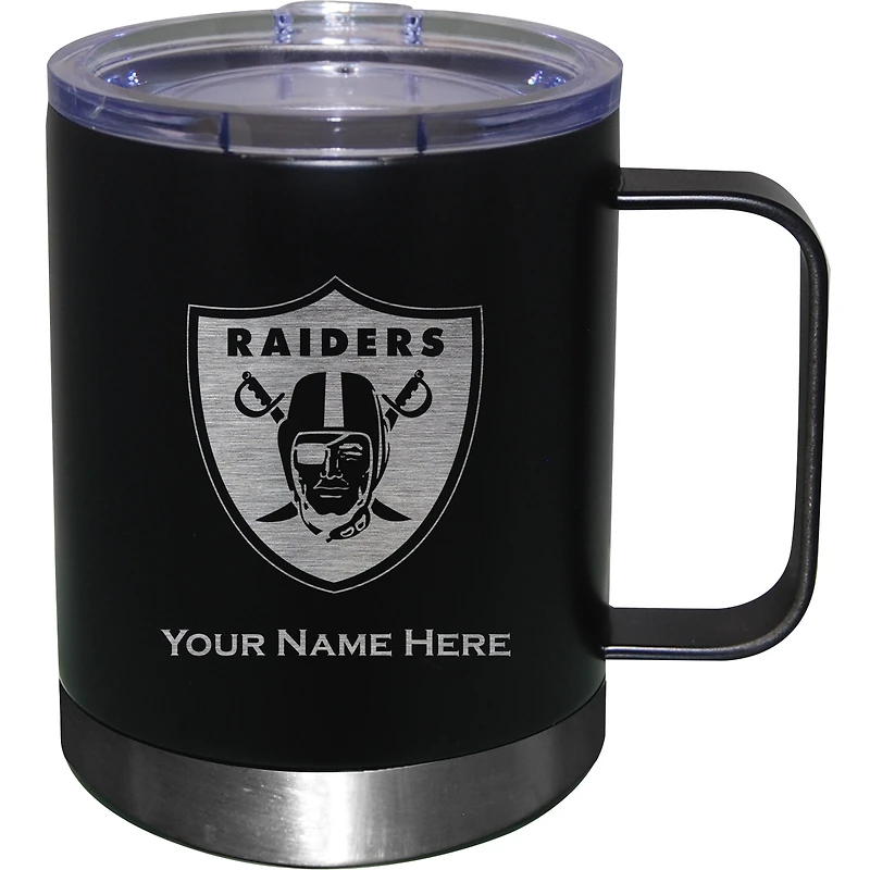 Las Vegas Raiders 12oz. Personalized Stainless Steel Lowball with Handle