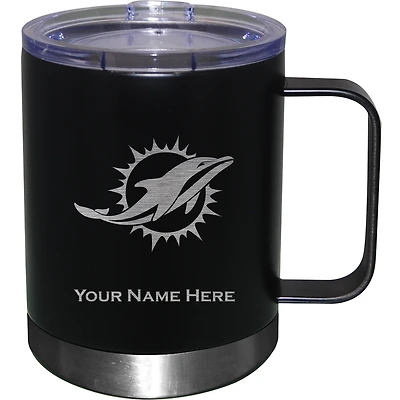 Miami Dolphins 12oz. Personalized Stainless Steel Lowball with Handle