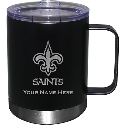 New Orleans Saints 12oz. Personalized Stainless Steel Lowball with Handle