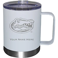 White Florida Gators 12oz. Personalized Stainless Steel Lowball with Handle