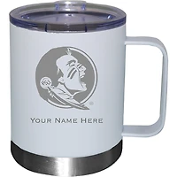 White Florida State Seminoles 12oz. Personalized Stainless Steel Lowball with Handle