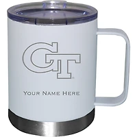 White Georgia Tech Yellow Jackets 12oz. Personalized Stainless Steel Lowball with Handle