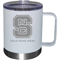 White NC State Wolfpack 12oz. Personalized Stainless Steel Lowball with Handle