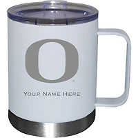 White Oregon Ducks 12oz. Personalized Stainless Steel Lowball with Handle