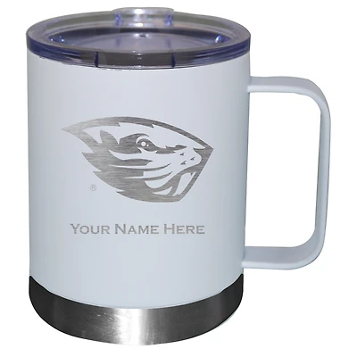 White Oregon State Beavers 12oz. Personalized Stainless Steel Lowball with Handle