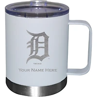 White Detroit Tigers 12oz. Personalized Stainless Steel Lowball with Handle