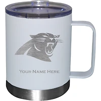 White Carolina Panthers 12oz. Personalized Stainless Steel Lowball with Handle