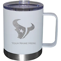 White Houston Texans 12oz. Personalized Stainless Steel Lowball with Handle