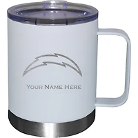 White Los Angeles Chargers 12oz. Personalized Stainless Steel Lowball with Handle