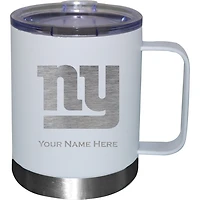White New York Giants 12oz. Personalized Stainless Steel Lowball with Handle