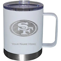 White San Francisco 49ers 12oz. Personalized Stainless Steel Lowball with Handle