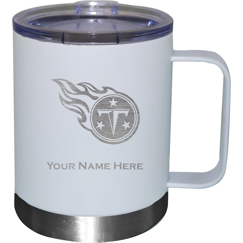 White Tennessee Titans 12oz. Personalized Stainless Steel Lowball with Handle
