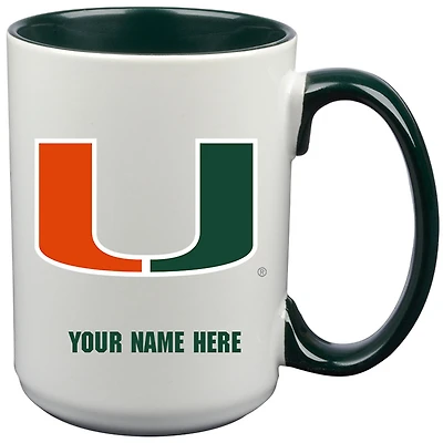 Miami Hurricanes 15oz. Personalized Ceramic Mug